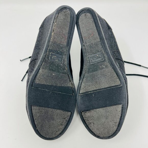 TOMS Black Metallic Kayla Lace Up Ankle Booties 8.5 - Picture 8 of 8